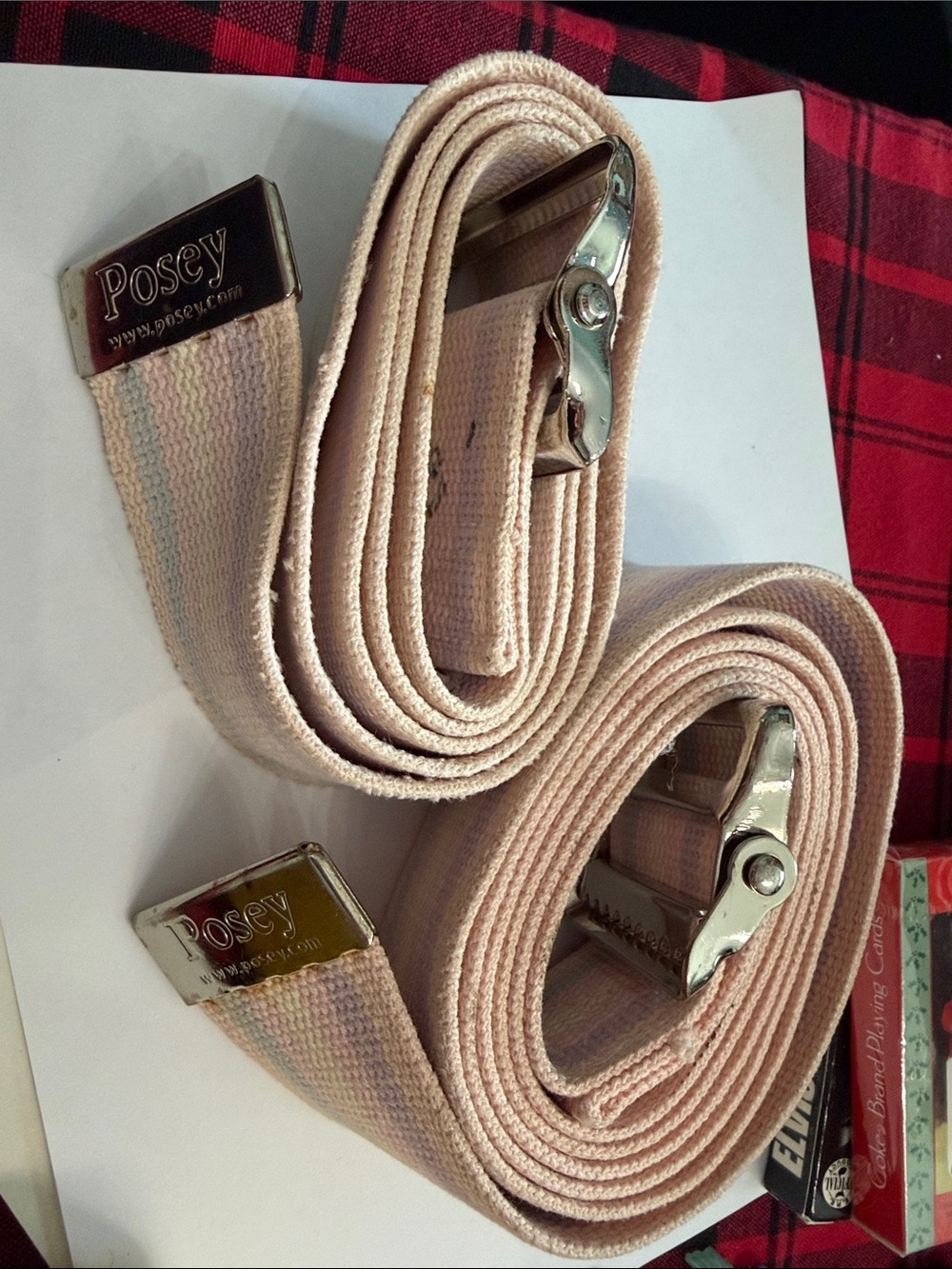 Posey Light Pink Adjustable Bed/Medical Strap - Pair